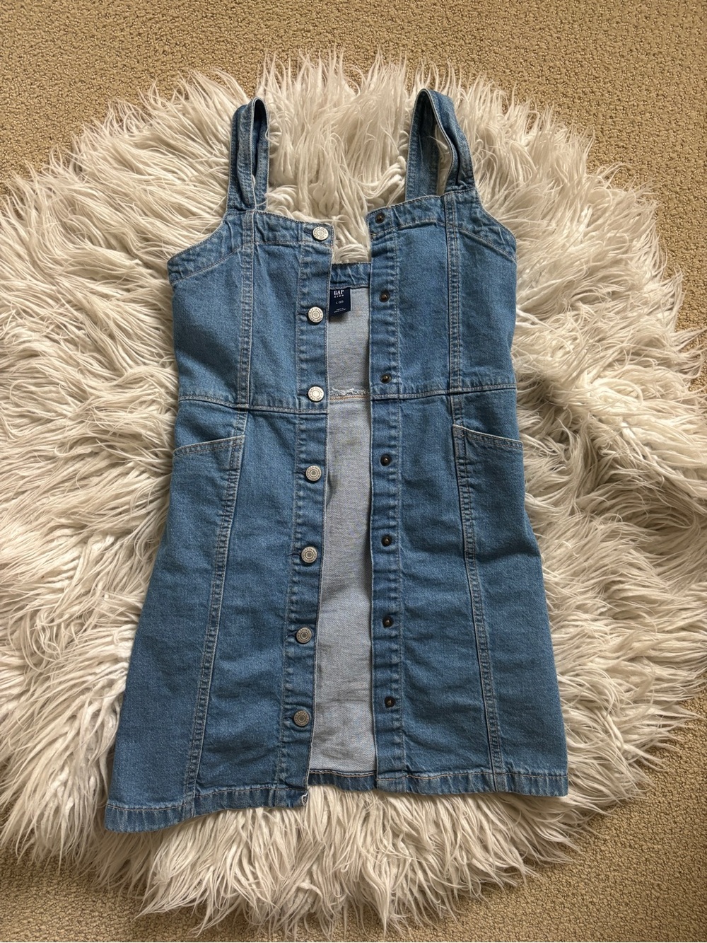 GAP Girls Demin Button Up Dress L (10)